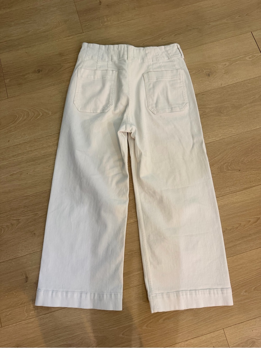 Anthropologie Maeve Wide-Leg White Denim Jeans Colette - Picture 3 of 3